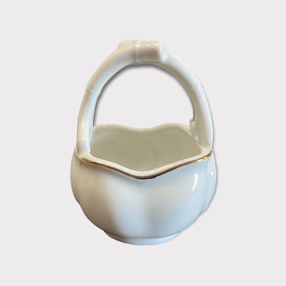 Vintage | Napcoware "For A Special Mom" Floral Basket With Gold Trim - Picture 4 of 4